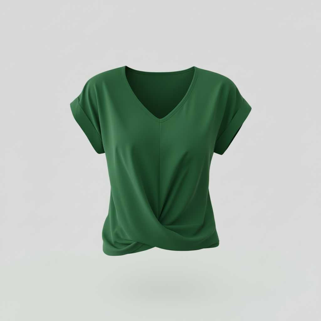 Effortless V-Neck Twist Top | Women's Blouse for Summer