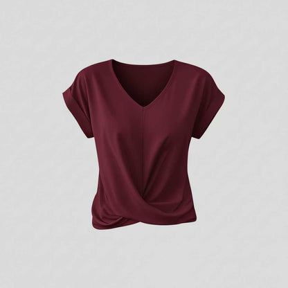 Effortless V-Neck Twist Top | Women's Blouse for Summer