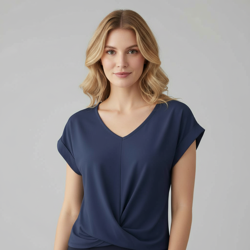 Effortless V-Neck Twist Top | Women's Blouse for Summer