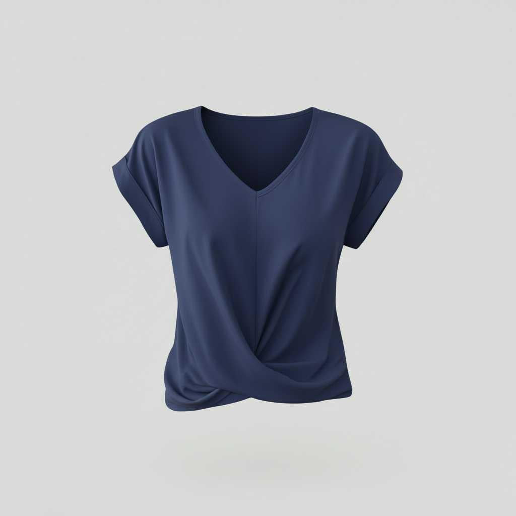 Effortless V-Neck Twist Top | Women's Blouse for Summer