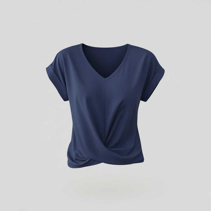 Effortless V-Neck Twist Top | Women's Blouse for Summer