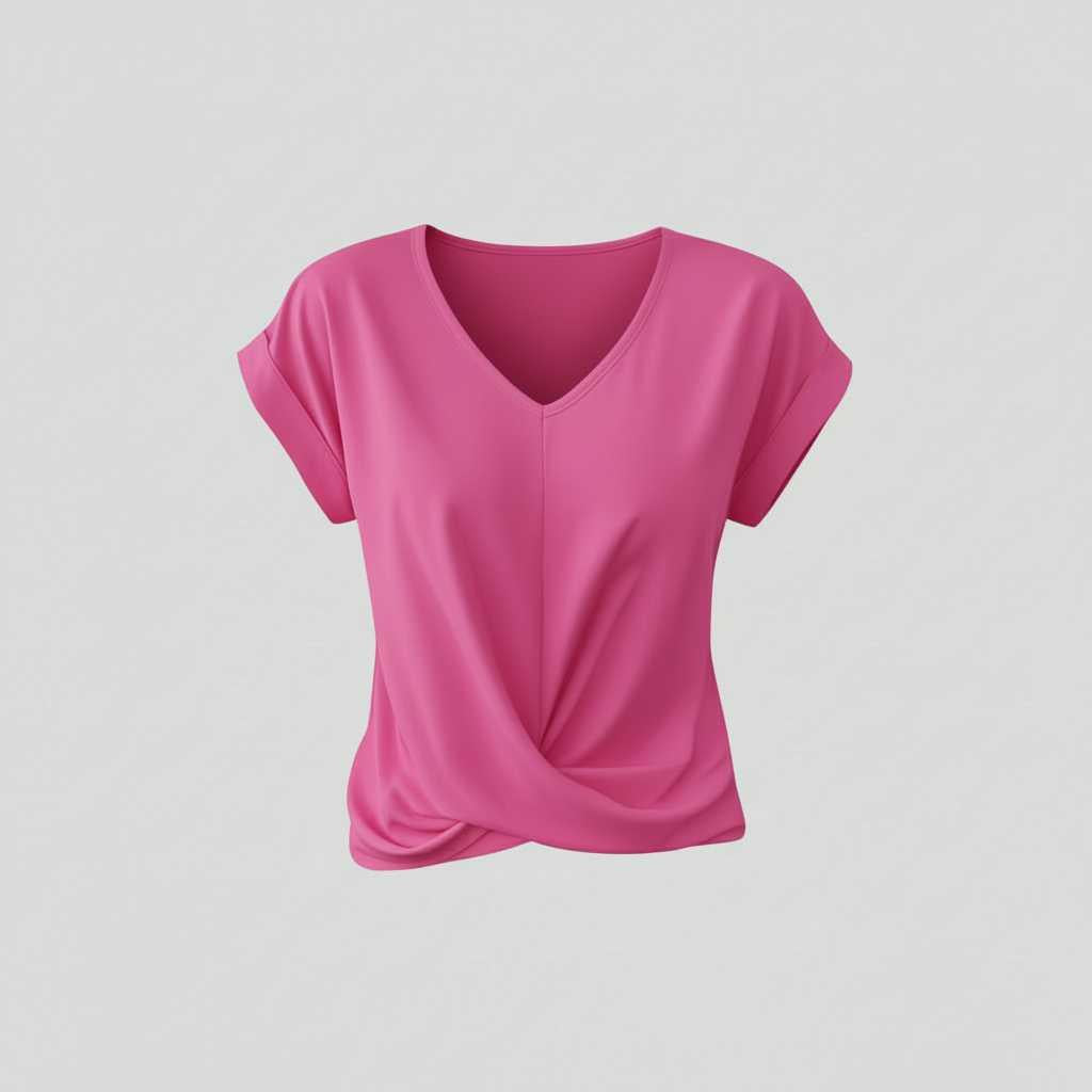 Effortless V-Neck Twist Top | Women's Blouse for Summer
