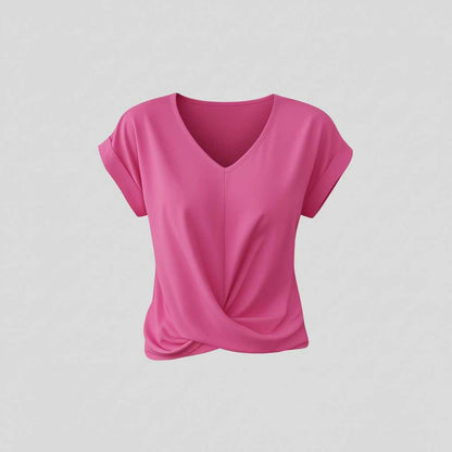 Effortless V-Neck Twist Top | Women's Blouse for Summer