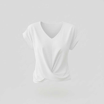 Effortless V-Neck Twist Top | Women's Blouse for Summer