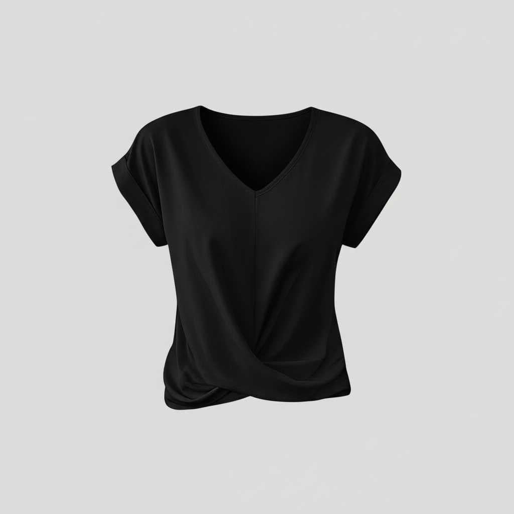 Effortless V-Neck Twist Top | Women's Blouse for Summer