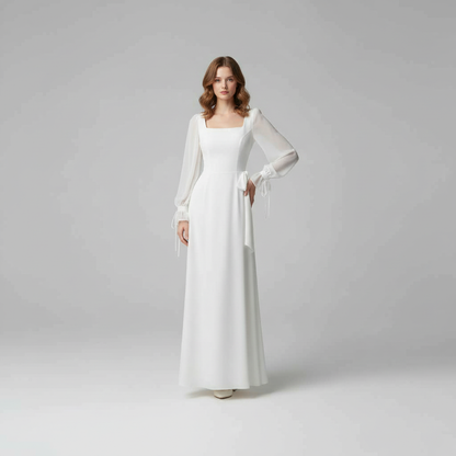 Elegant Long Sleeve Maxi Dress | Wedding Guest Dresses
