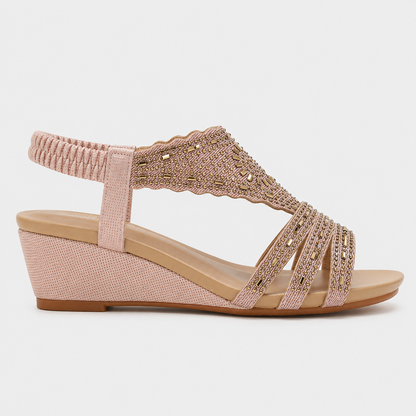Lunaria Rhinestone Wedge Sandals