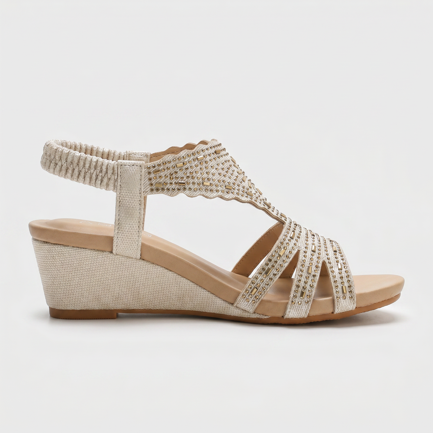 Lunaria Rhinestone Wedge Sandals