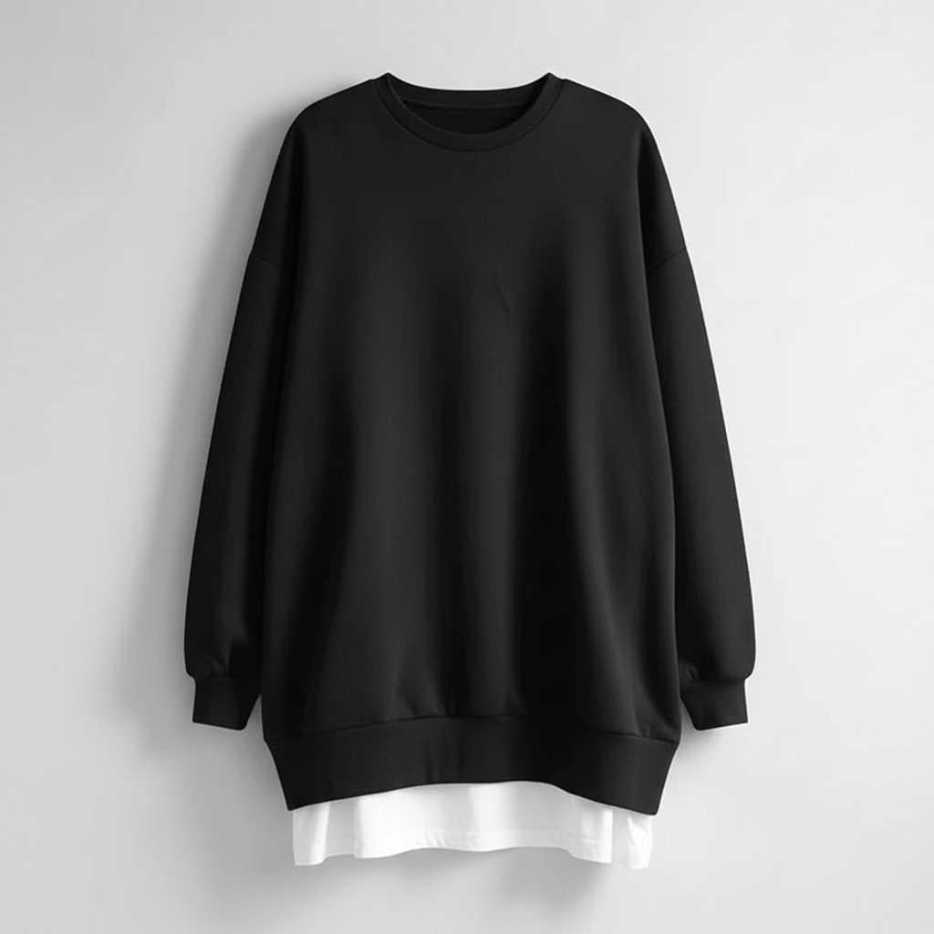 Oversized Women's Sweatshirt | Long Sleeve Crew Neck Top