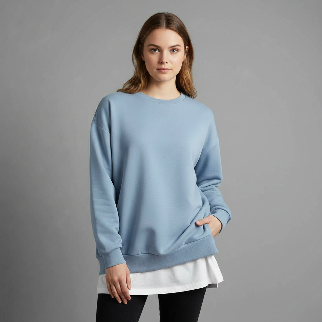 Oversized Women's Sweatshirt | Long Sleeve Crew Neck Top