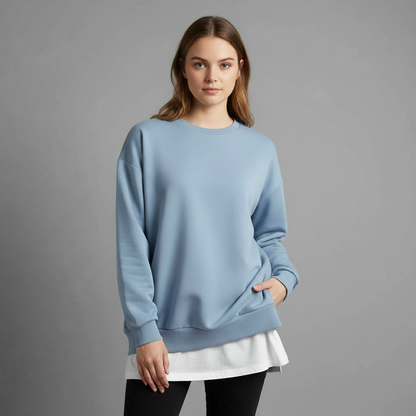 Oversized Women's Sweatshirt | Long Sleeve Crew Neck Top
