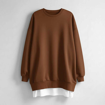 Oversized Women's Sweatshirt | Long Sleeve Crew Neck Top