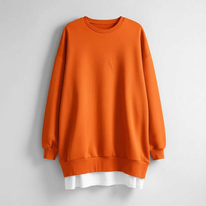 Oversized Women's Sweatshirt | Long Sleeve Crew Neck Top