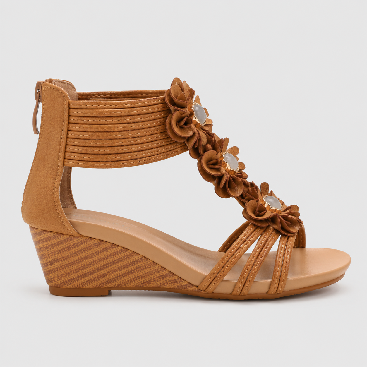 Seraphina Floral Wedge Sandals