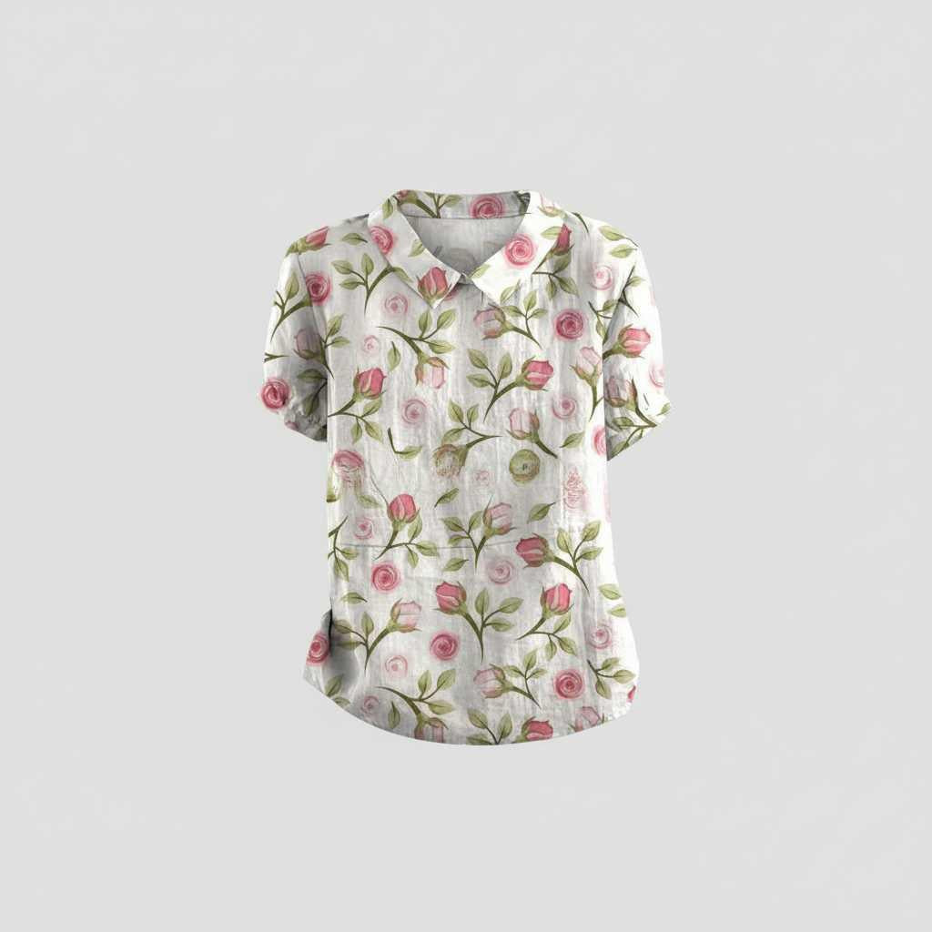 Vintage Floral Blouse | Women's Blouse for Casual Wear