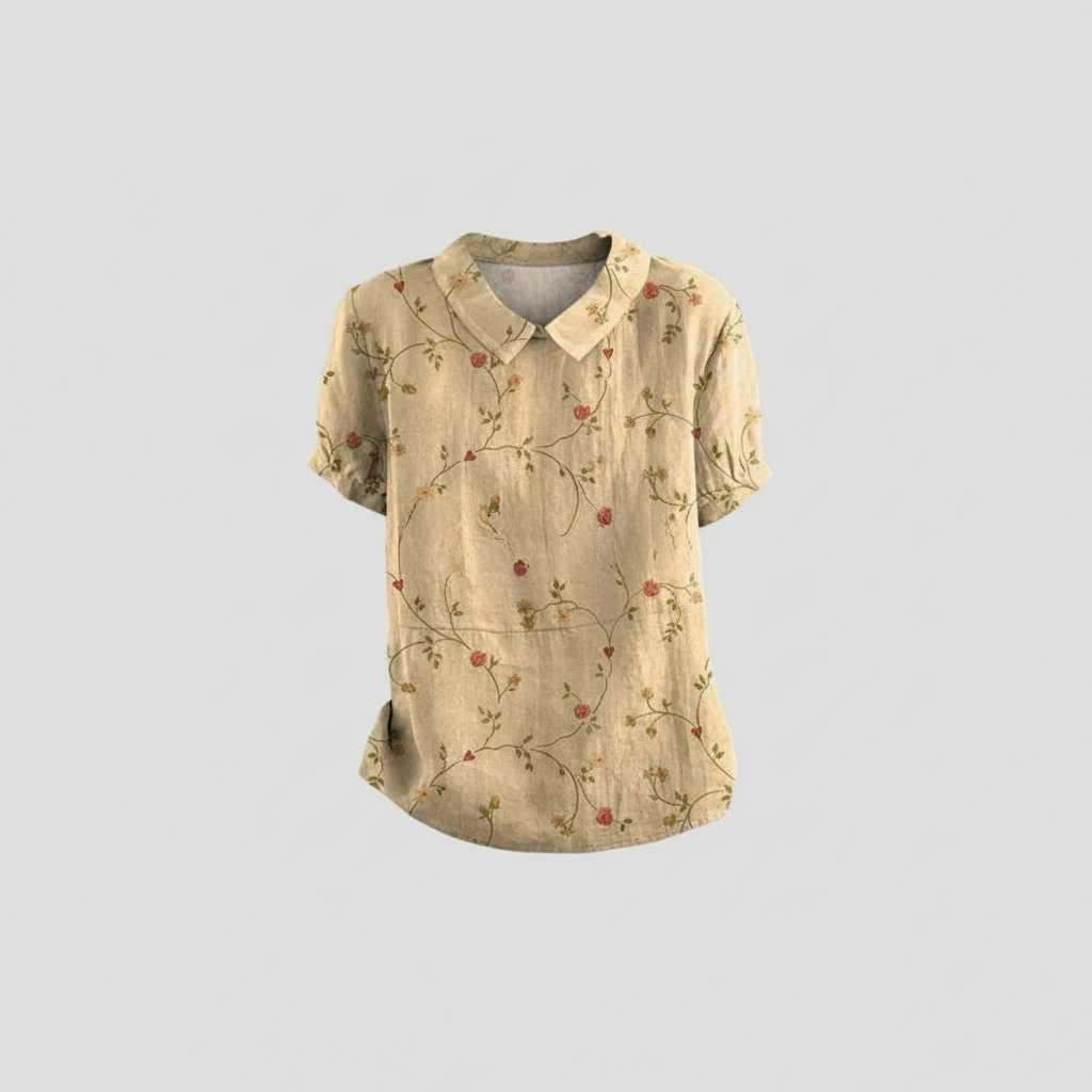 Vintage Floral Blouse | Women's Blouse for Casual Wear