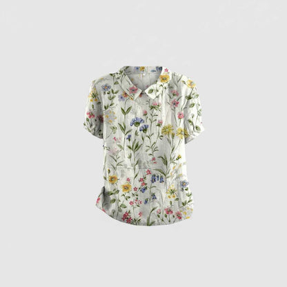 Vintage Floral Blouse | Women's Blouse for Casual Wear