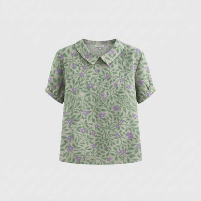 Vintage Floral Blouse | Women's Blouse for Casual Wear