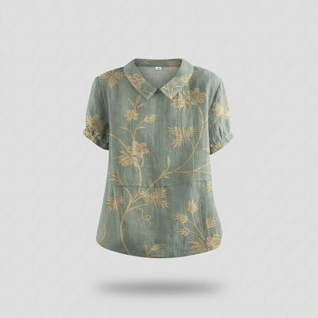 Vintage Floral Blouse | Women's Blouse for Casual Wear