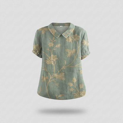 Vintage Floral Blouse | Women's Blouse for Casual Wear
