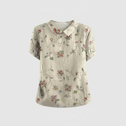 Vintage Floral Blouse | Women's Blouse for Casual Wear