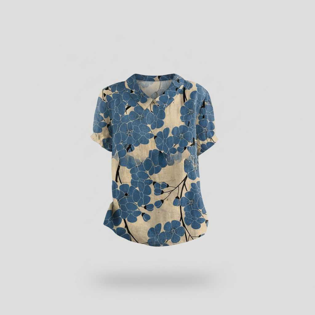 Vintage Floral Blouse | Women's Blouse for Casual Wear
