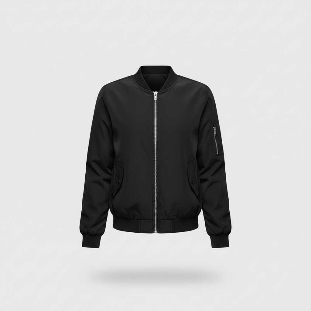 Women's Short Bomber Jacket | Stylish Zip-Up Outerwear