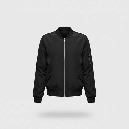 Women's Short Bomber Jacket | Stylish Zip-Up Outerwear