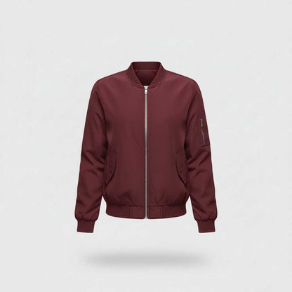 Women's Short Bomber Jacket | Stylish Zip-Up Outerwear