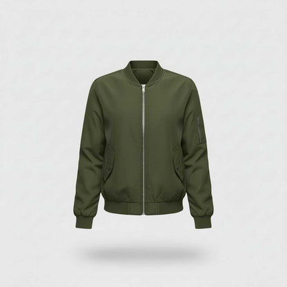 Women's Short Bomber Jacket | Stylish Zip-Up Outerwear
