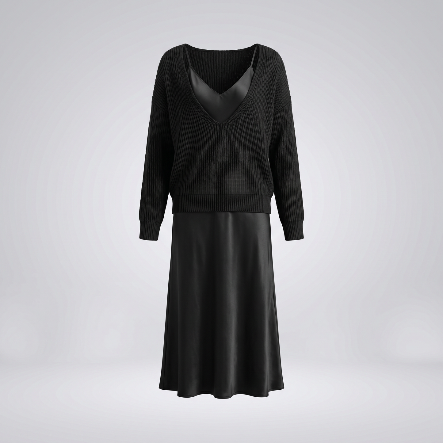 Audrey Satin Midi Dress